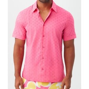 MR TURK Branson Pink Shirt Daisy Embroidery Size XS NWT